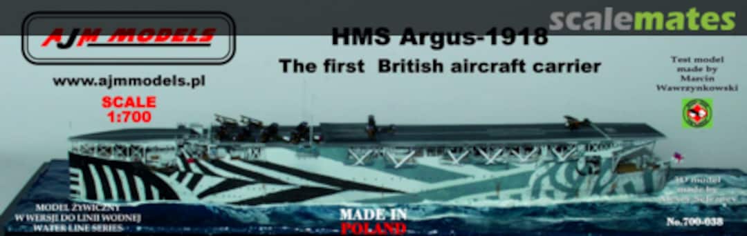 Boxart HMS Argus - 1918 700-038 AJM Models Boxart HMS Argus - 1918 700-038 AJM Models