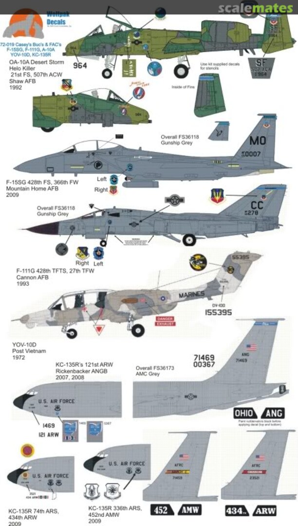 Boxart Casey's Buc's & FAC's 72-020 Wolfpak Decals Boxart Casey's Buc's & FAC's 72-020 Wolfpak Decals