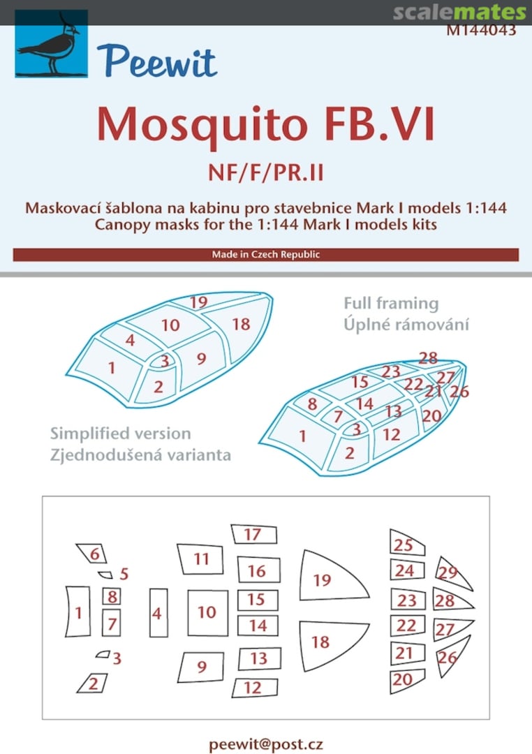 Boxart Mosquito FB.VI M144043 Peewit Boxart Mosquito FB.VI M144043 Peewit