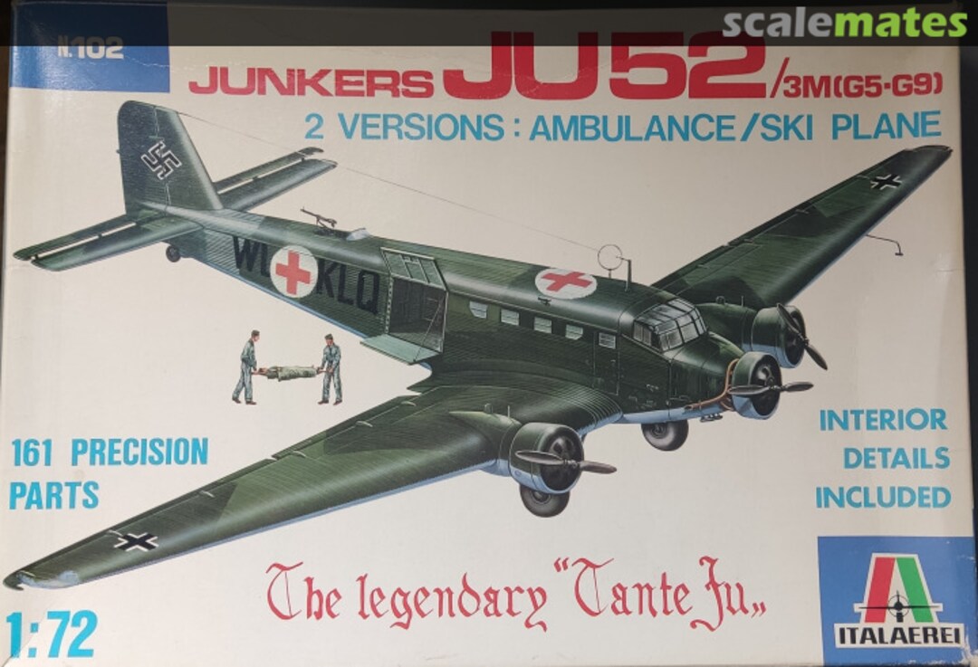 Boxart Junkers Ju 52/3M (G5-G9) 102 Italaerei Boxart Junkers Ju 52/3M (G5-G9) 102 Italaerei