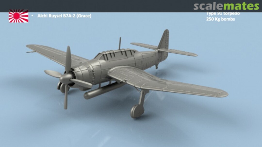 Boxart Aichi Ruysei B7A-2 (Grace) unfolded wings - 3D printing (5 pcs) 3D400494 L'Arsenal Boxart Aichi Ruysei B7A-2 (Grace) unfolded wings - 3D printing (5 pcs) 3D400494 L'Arsenal