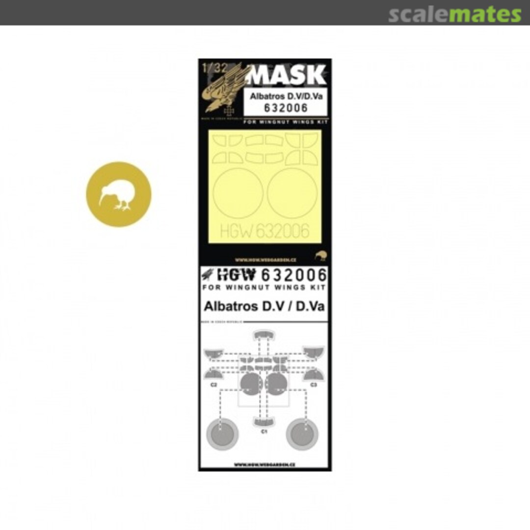 Boxart Albatros D.V/D.Va - Masks Set 632006 HGW Models Boxart Albatros D.V/D.Va - Masks Set 632006 HGW Models