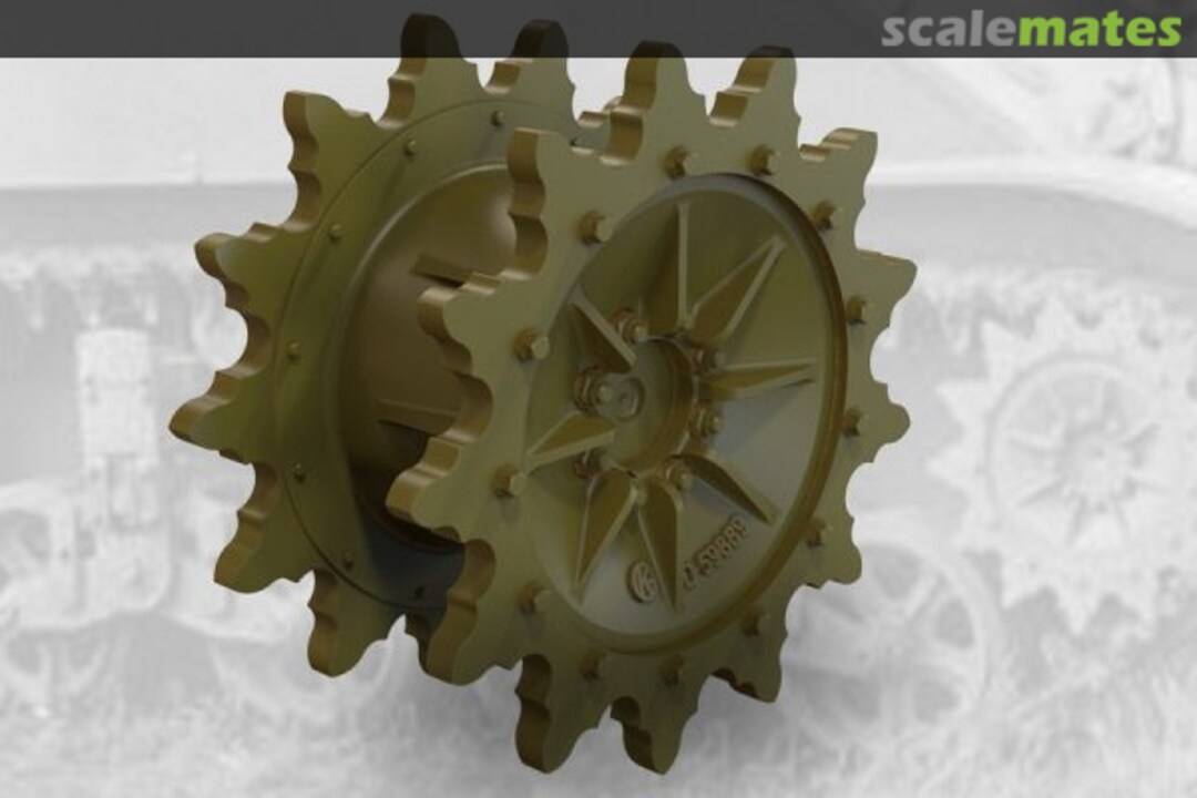 Boxart US LIGHT TANK M5/M5A1/M8 HMC DRIVE SPROCKETS (13-TEETH) 35007 Fury Models Boxart US LIGHT TANK M5/M5A1/M8 HMC DRIVE SPROCKETS (13-TEETH) 35007 Fury Models