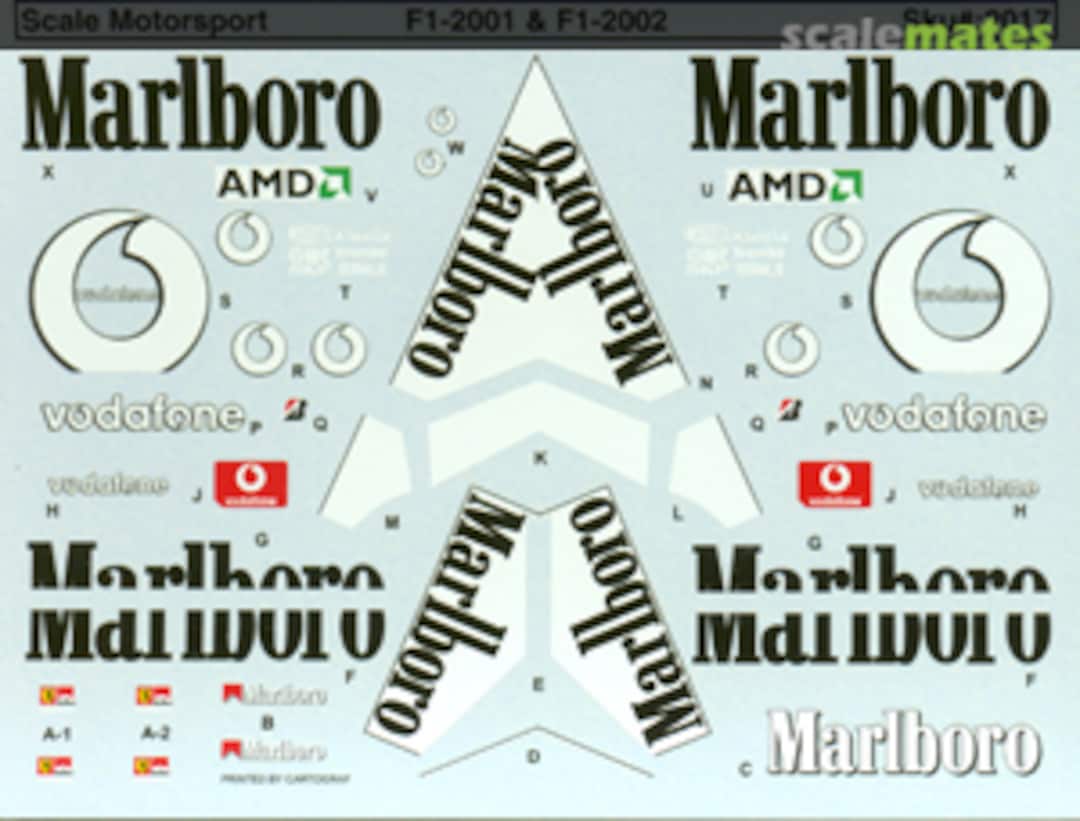 Boxart Ferrari F2001 & F2002 SKU#:2017 Scale Motorsport