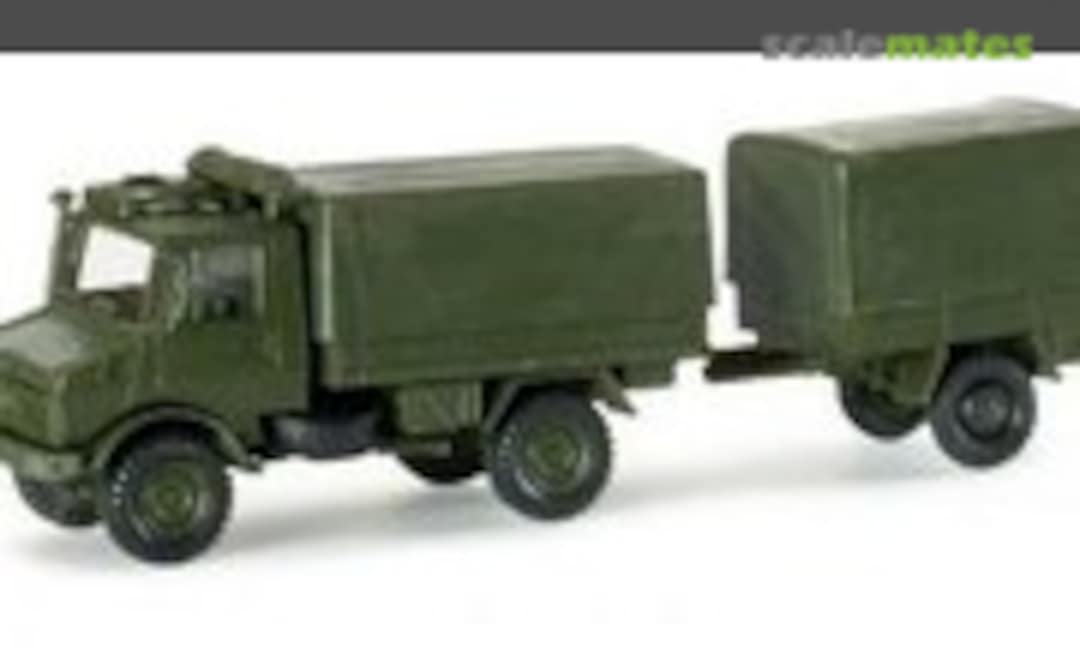1:87 Unimog U 1300 4x4 + Hänger &quot;Bundeswehr&quot; (Herpa 742146)