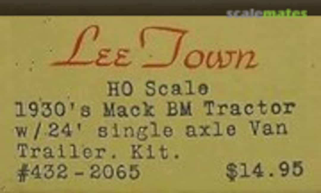1:87 1930'S MACK BM & 24' SINGLE AXLE VAN TRAILER (Lee Town 432-2065) 432-2065