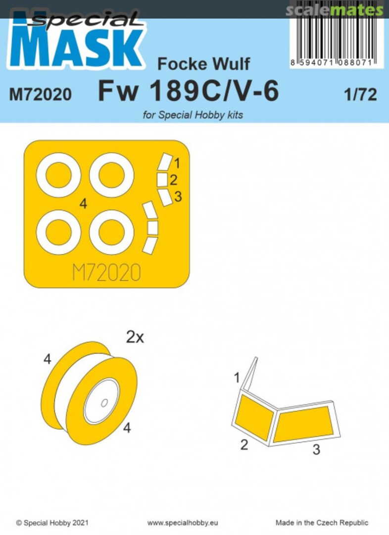 Boxart Focke Wulf Fw 189C/V-6 Mask M72020 Special Mask Boxart Focke Wulf Fw 189C/V-6 Mask M72020 Special Mask