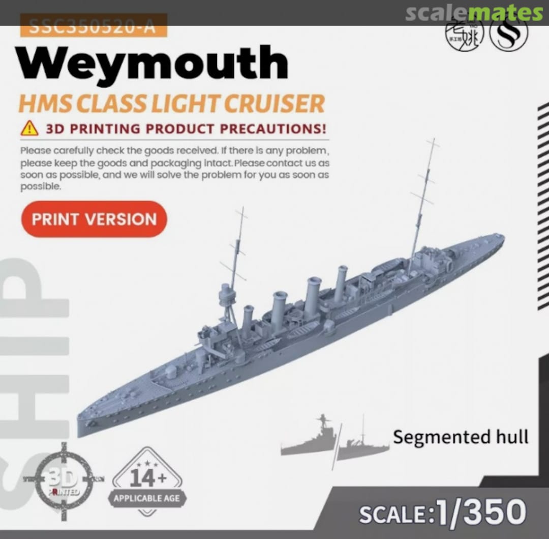 Boxart HMS Weymouth SSC350520-A SSMODEL Boxart HMS Weymouth SSC350520-A SSMODEL