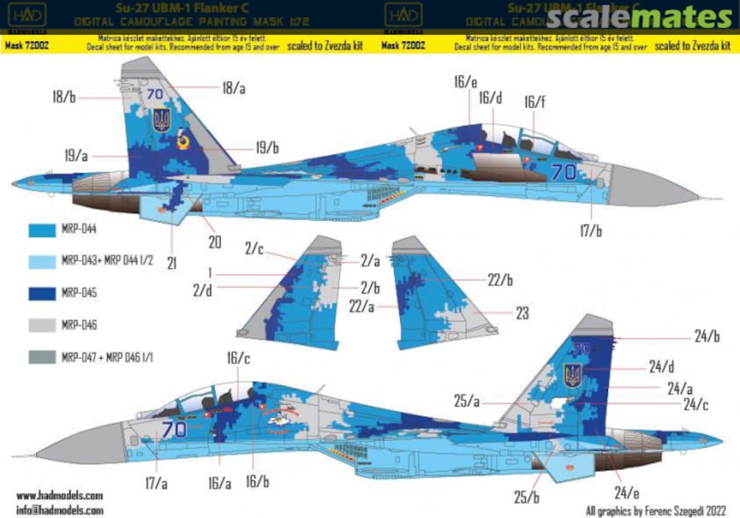 Boxart Sukhoi Su-27UB Digital Camouflage 72002 HADmodels Boxart Sukhoi Su-27UB Digital Camouflage 72002 HADmodels