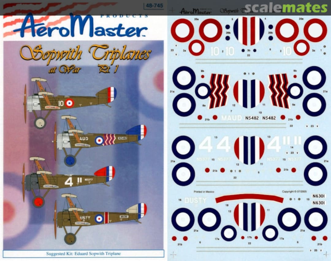 Boxart Sopwith Triplanes at War Pt 1 48-745 AeroMaster Boxart Sopwith Triplanes at War Pt 1 48-745 AeroMaster