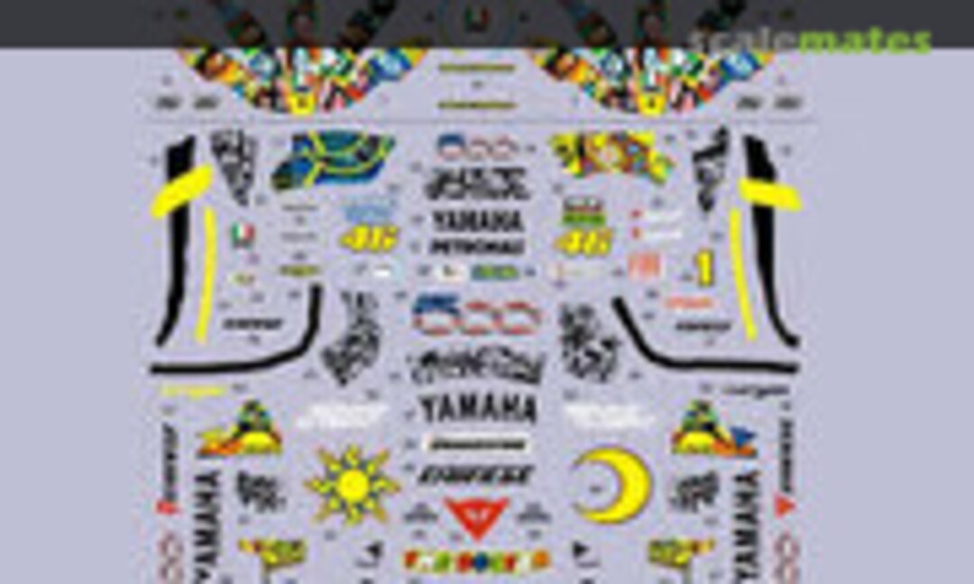1:12 Valentino Rossi 2010 Laguna Seca / Indianapolis figure decals set (Nicolecron Decals NLD-060) NLD-060