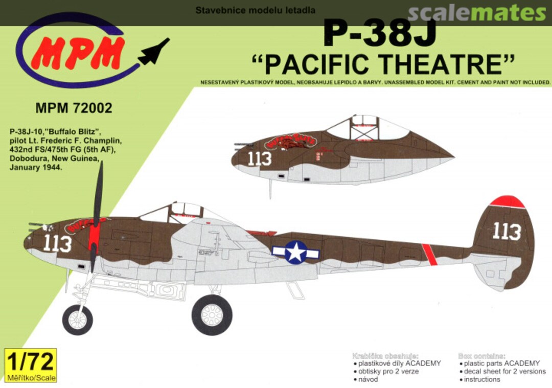 Boxart P-38J 72002 MPM Production Boxart P-38J 72002 MPM Production