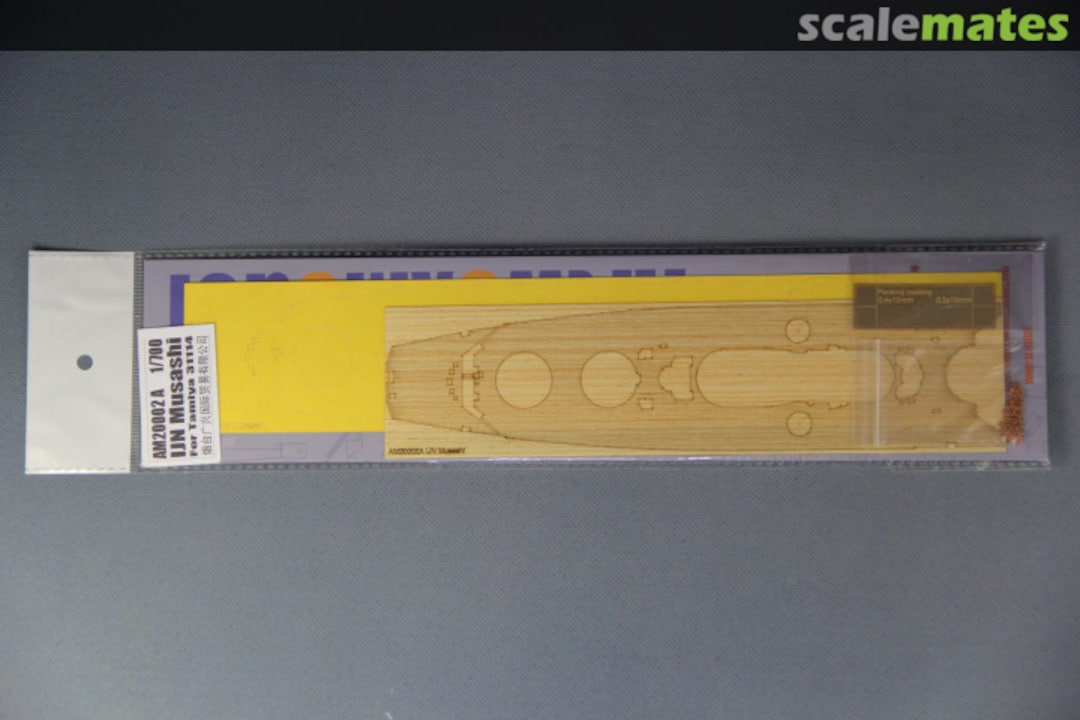 Boxart Wood Deck Seal, Deck Masking Sheet for IJN Battleship Musashi (for Tamiya) AM20002A ArtwoxModel