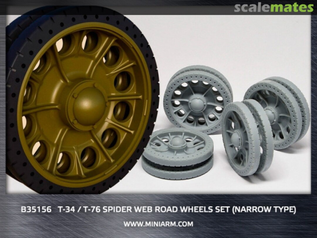 Boxart T-34/76 Spider Web Road Wheels Set B35156 Miniarm Boxart T-34/76 Spider Web Road Wheels Set B35156 Miniarm