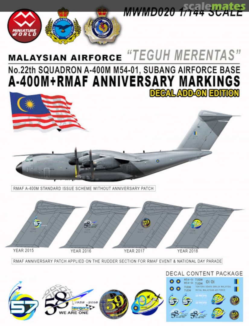 Boxart RMAF Airbus A400M Anniversary Decals Limited Edition MWMD020 Modelkits Official Boxart RMAF Airbus A400M Anniversary Decals Limited Edition MWMD020 Modelkits Official