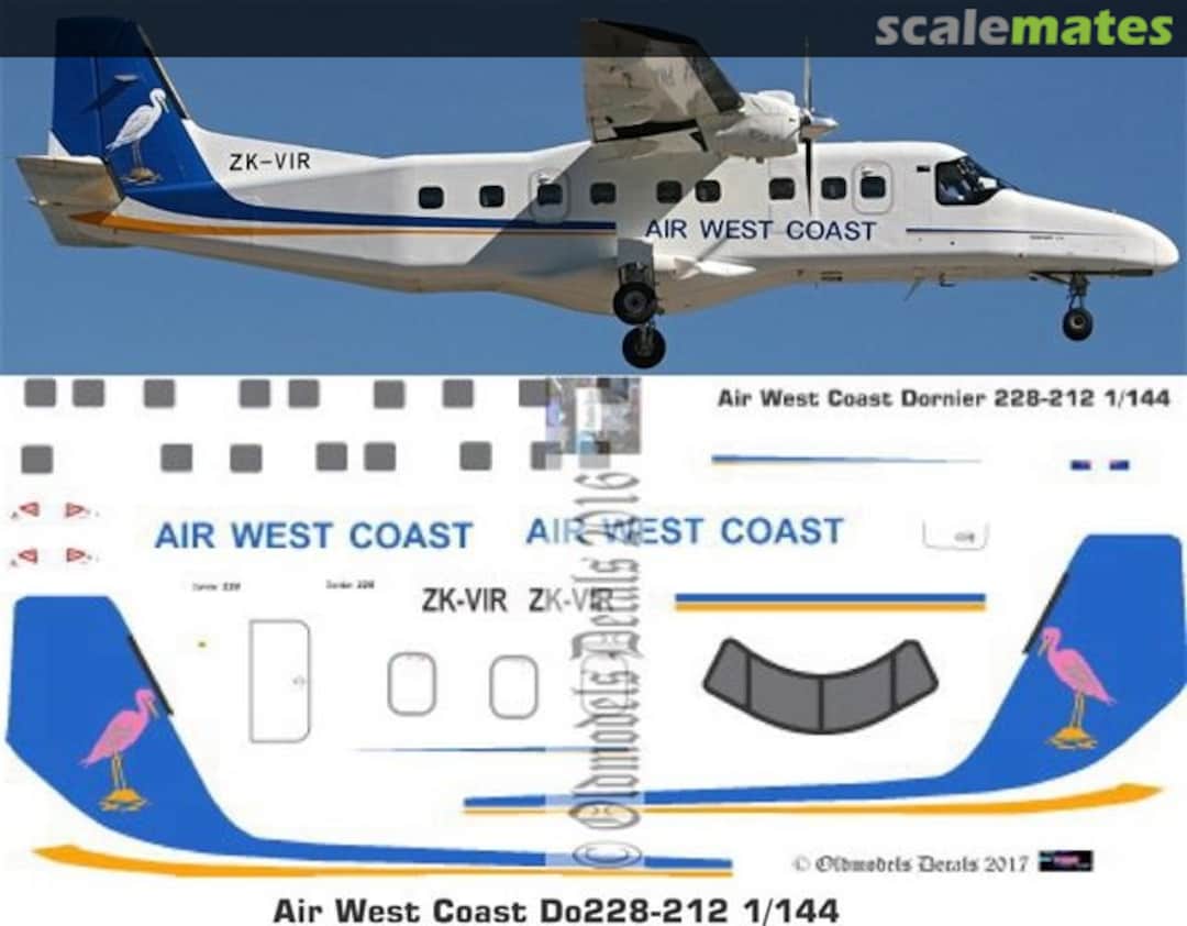 Boxart Air West Coast Do228 OMD0445B Oldmodels Decals Boxart Air West Coast Do228 OMD0445B Oldmodels Decals