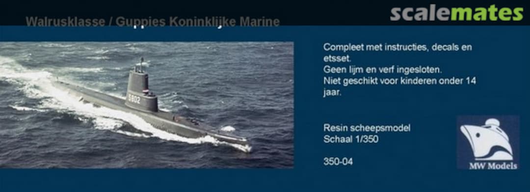 Boxart Walrus klasse / Guppies 350-04 Naval Models Boxart Walrus klasse / Guppies 350-04 Naval Models