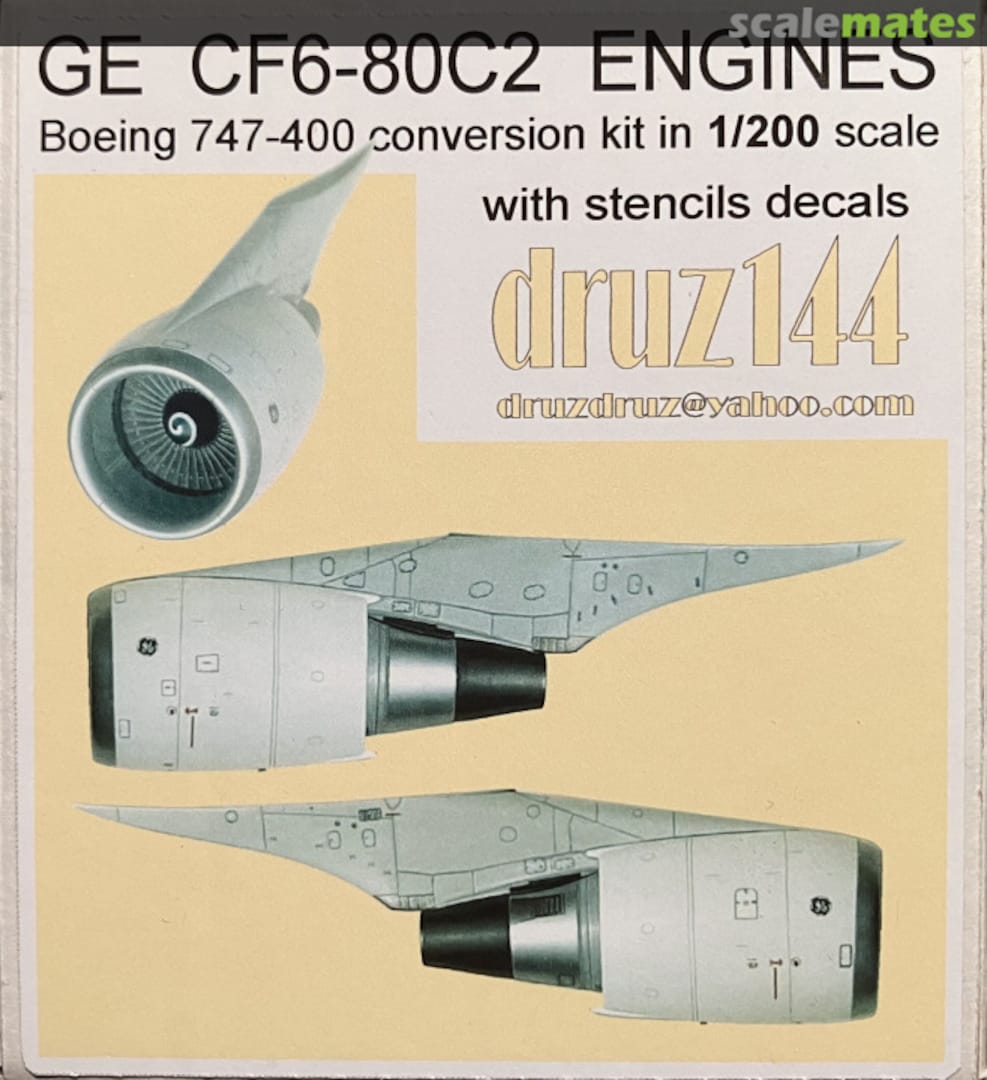 Boxart GE CF6-80C2 engines for Boeing 747-400 GE 744 1/200 druz144 Boxart GE CF6-80C2 engines for Boeing 747-400 GE 744 1/200 druz144