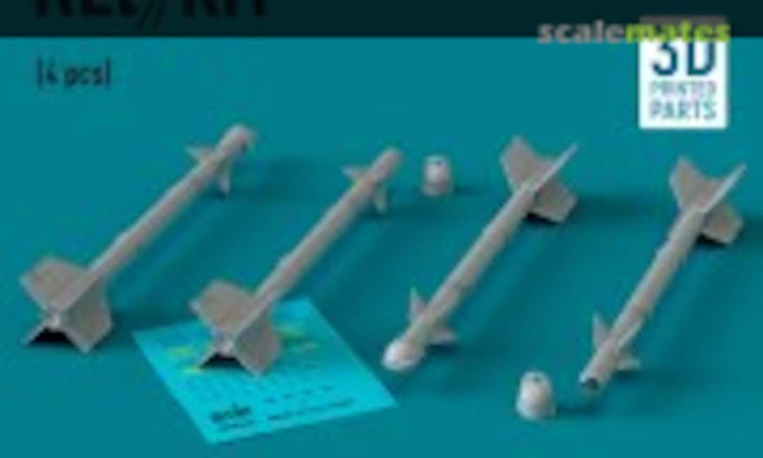 1:48 AIM-9B Sidewinder missiles (4 pcs) (3D Printed) (ResKit RS48-0477) RS48-0477