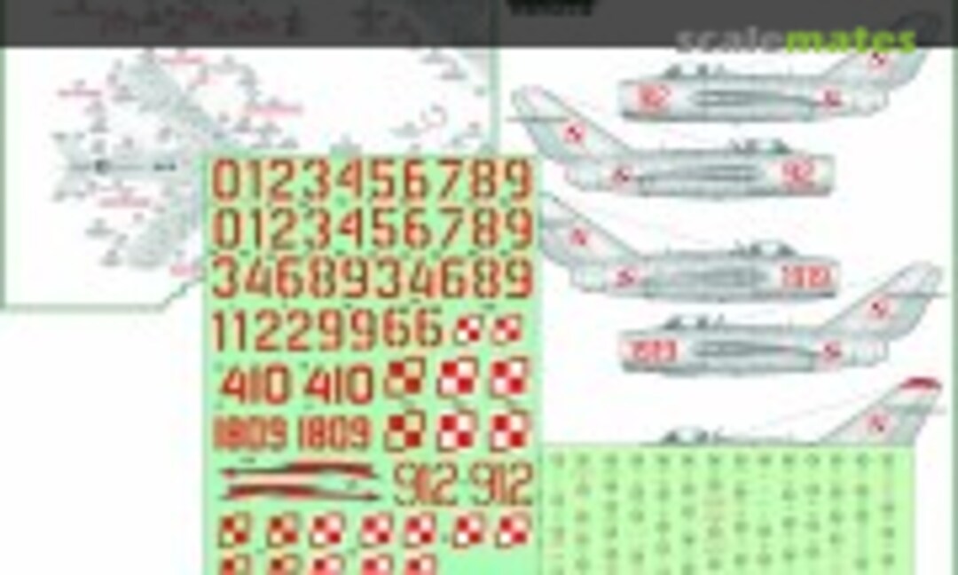 1:48 MiG-15 In Polish Service + Early Stencils - (ModelMaker CS48002) CS48002