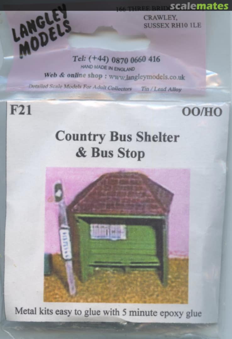 Boxart Country Bus Shelter & Bus Stop F21 Langley Models Boxart Country Bus Shelter & Bus Stop F21 Langley Models