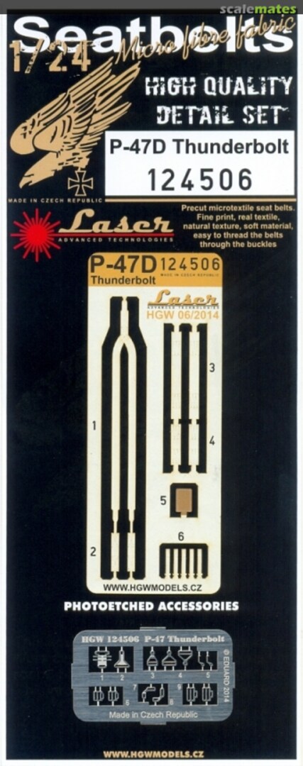 Boxart P-47D Thunderbolt - Seatbelts 124506 HGW Models Boxart P-47D Thunderbolt - Seatbelts 124506 HGW Models