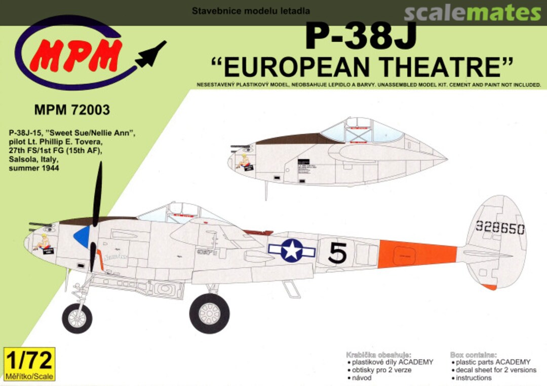 Boxart P-38J 72003 MPM Production Boxart P-38J 72003 MPM Production