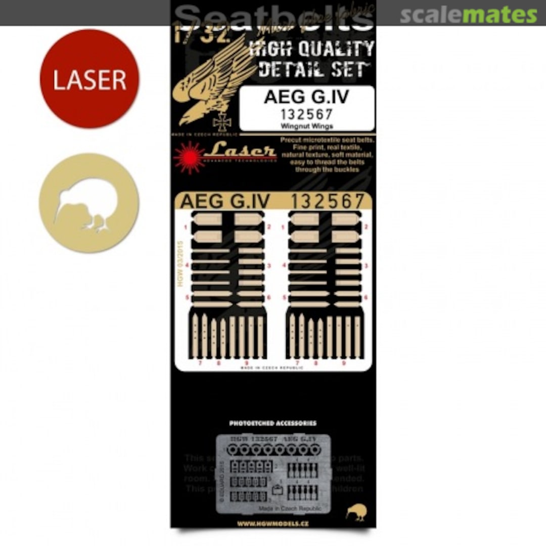 Boxart AEG G.IV - Seatbelts Set 132567 HGW Models Boxart AEG G.IV - Seatbelts Set 132567 HGW Models