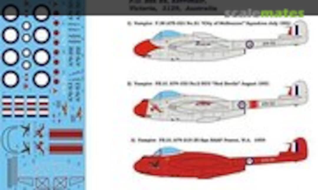 1:72 De Havilland Vampire F.30 & FB.31 - RAAF (Novascale N-72055) N-72055