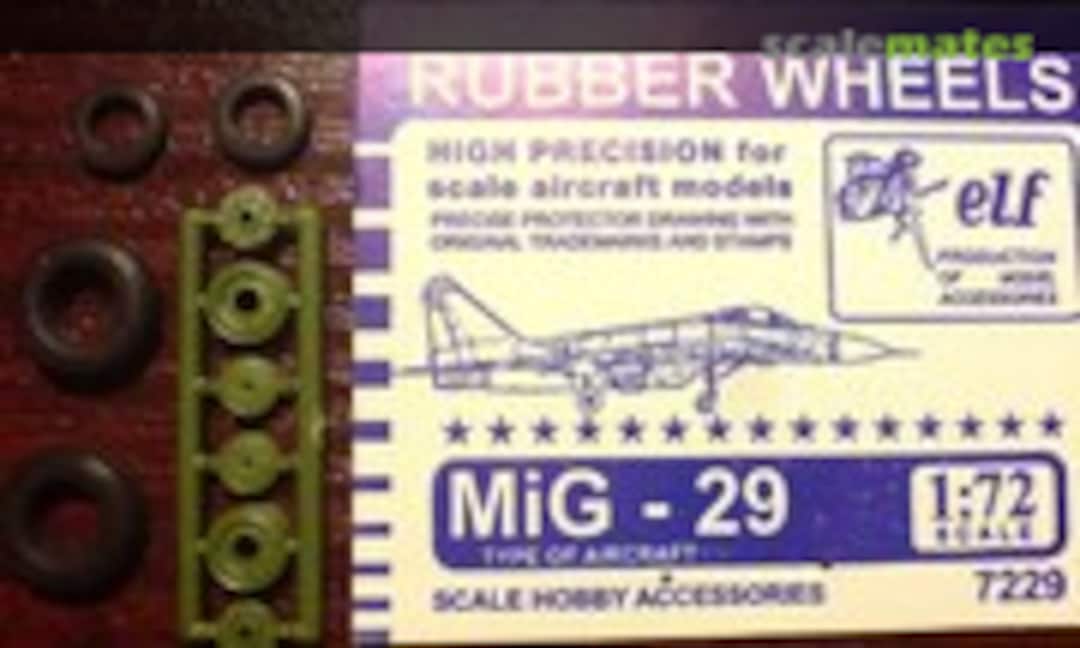 1:72 Rubber wheels for MiG-29A (Elf Production of Model Accessories 7229) 7229