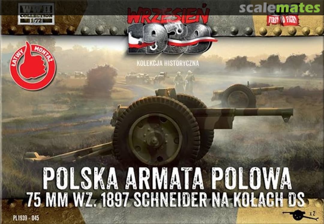 Boxart 75 mm wz.1897 Schneider na Kołach DS PL1939-045 First to Fight Boxart 75 mm wz.1897 Schneider na Kołach DS PL1939-045 First to Fight