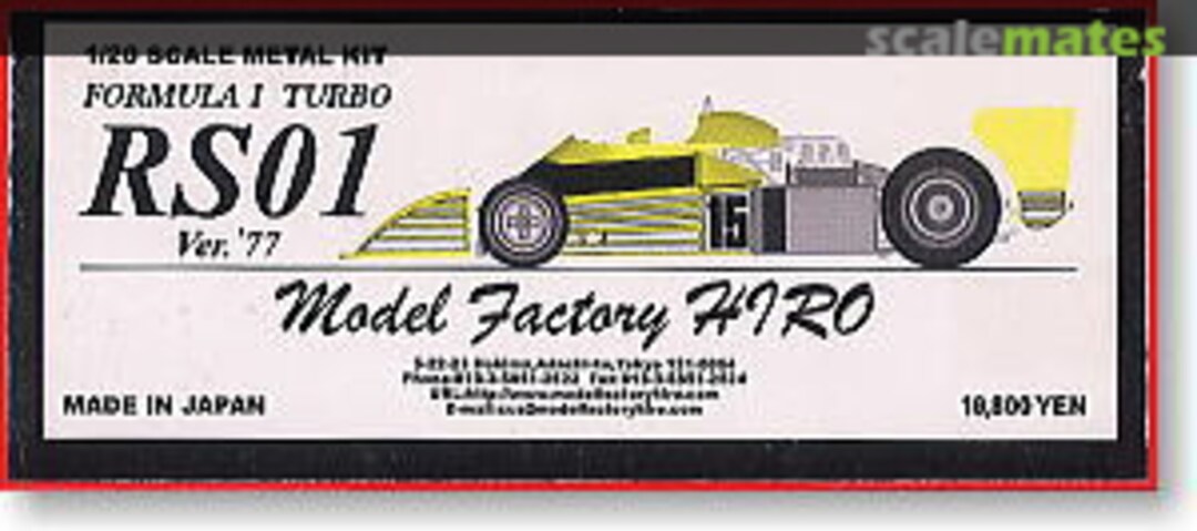 Boxart Renault RS01 K-023 Model Factory Hiro Boxart Renault RS01 K-023 Model Factory Hiro