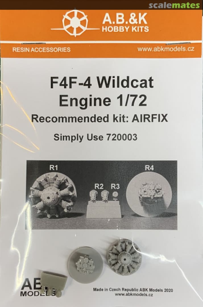Boxart F4F-4 Wildcat Engine 720003 A.B.&K Hobby Kits Boxart F4F-4 Wildcat Engine 720003 A.B.&K Hobby Kits