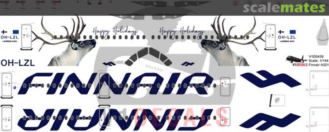Boxart Finnair Airbus A321 V1D0439-144 V1 Decals Boxart Finnair Airbus A321 V1D0439-144 V1 Decals