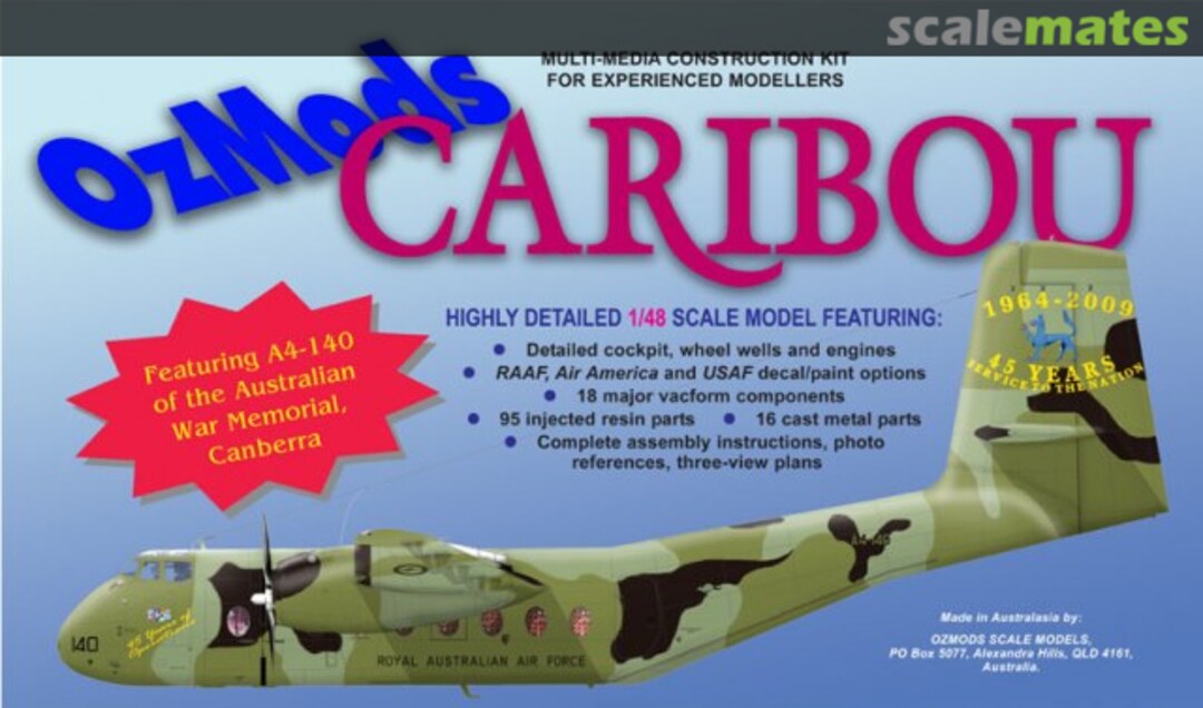 Boxart de Havilland Canada DHC-4 Caribou OMKIT4801 OzMods Boxart de Havilland Canada DHC-4 Caribou OMKIT4801 OzMods