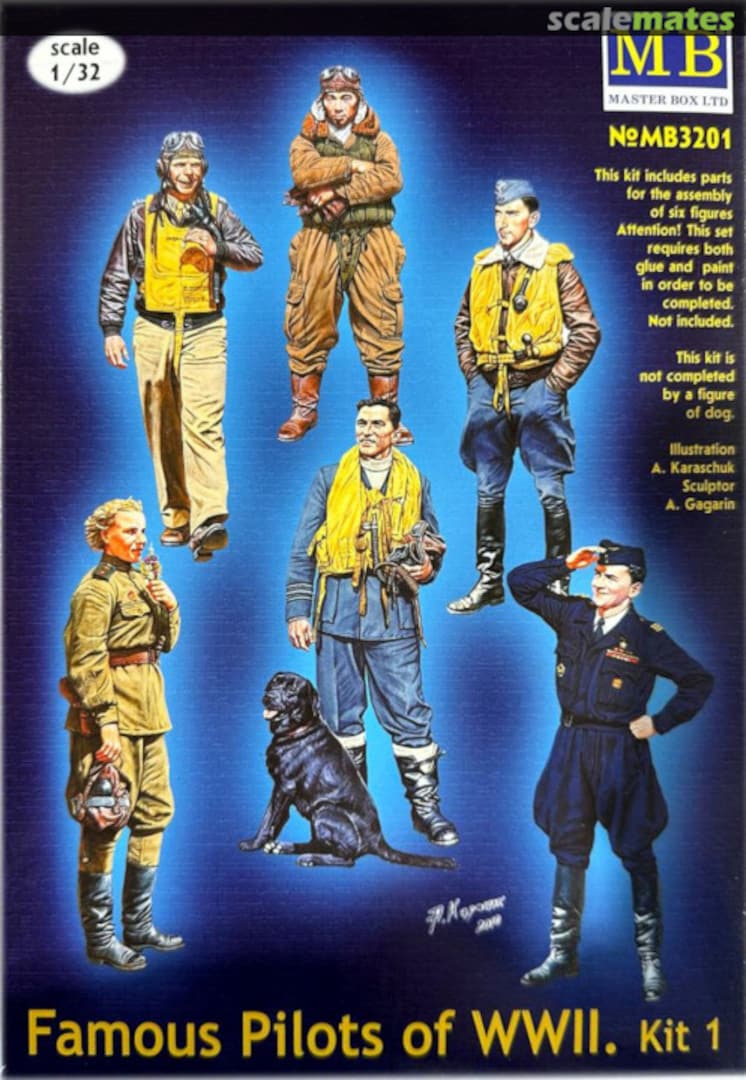 Boxart Famous Pilots of WWII MB3201 Master Box Boxart Famous Pilots of WWII MB3201 Master Box