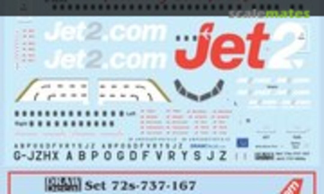 1:72 Jet2 737-800s (Draw Decal 72-737-167) 72-737-167