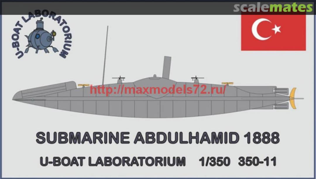 Boxart Submarine Abdulhamid 1888 350-11 U-Boat-Laboratorium Boxart Submarine Abdulhamid 1888 350-11 U-Boat-Laboratorium