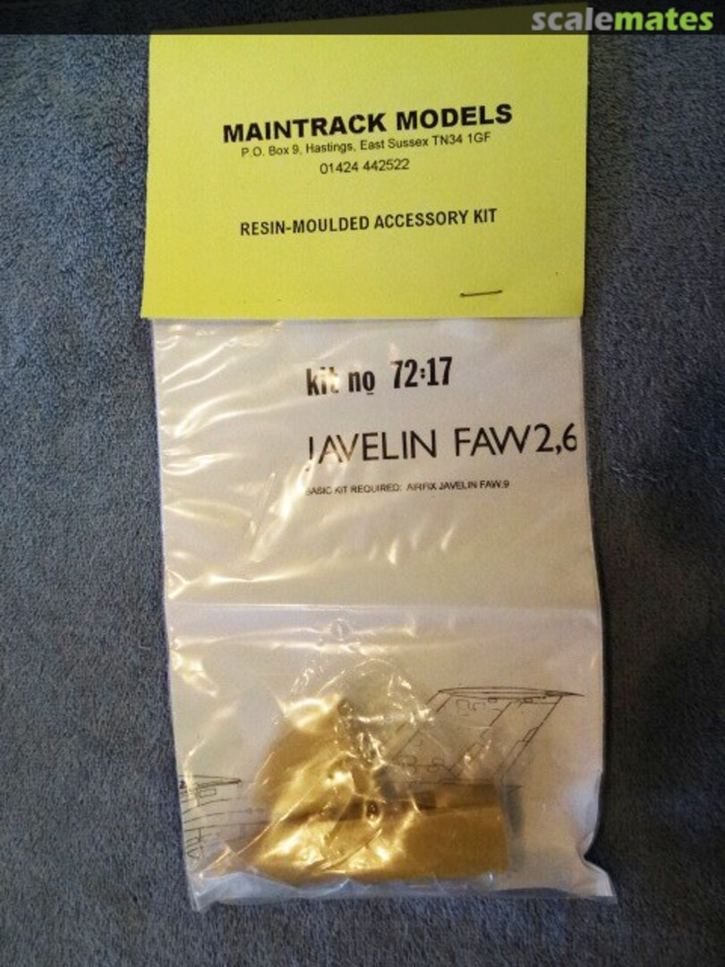 Boxart Gloster Javelin FAW 2, 6 72:17 Maintrack Models Boxart Gloster Javelin FAW 2, 6 72:17 Maintrack Models