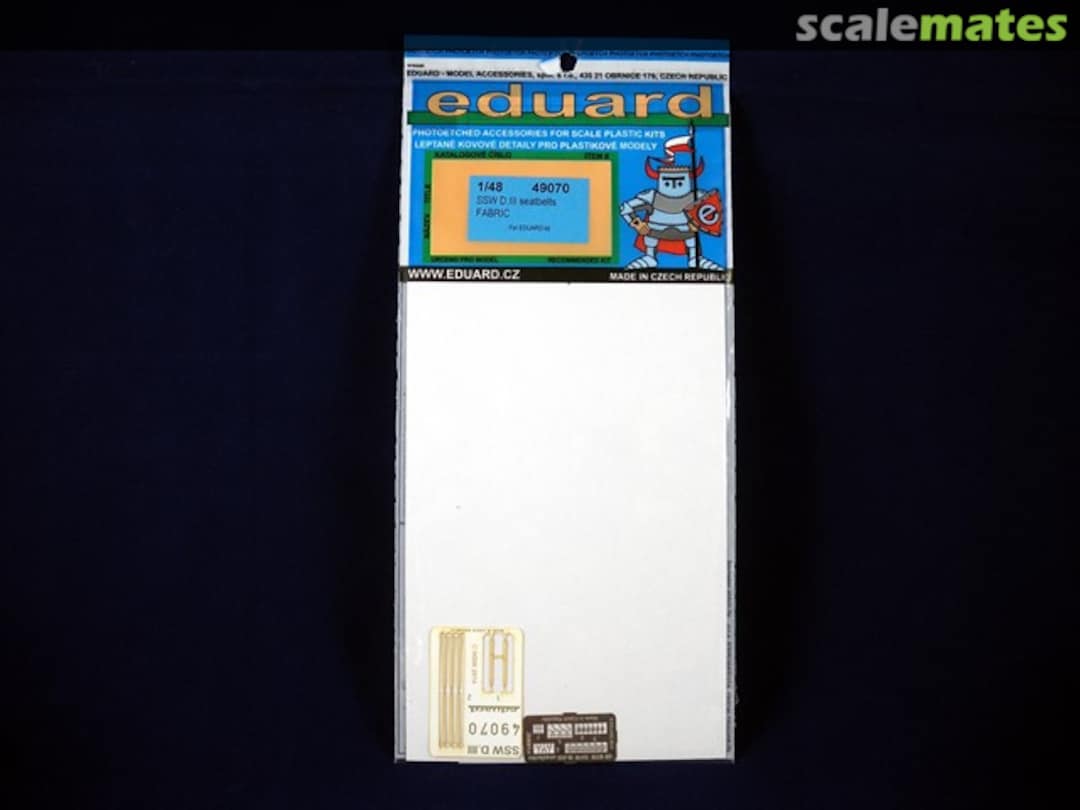Boxart SSW D.III seatbelts FABRIC 49070 Eduard Boxart SSW D.III seatbelts FABRIC 49070 Eduard