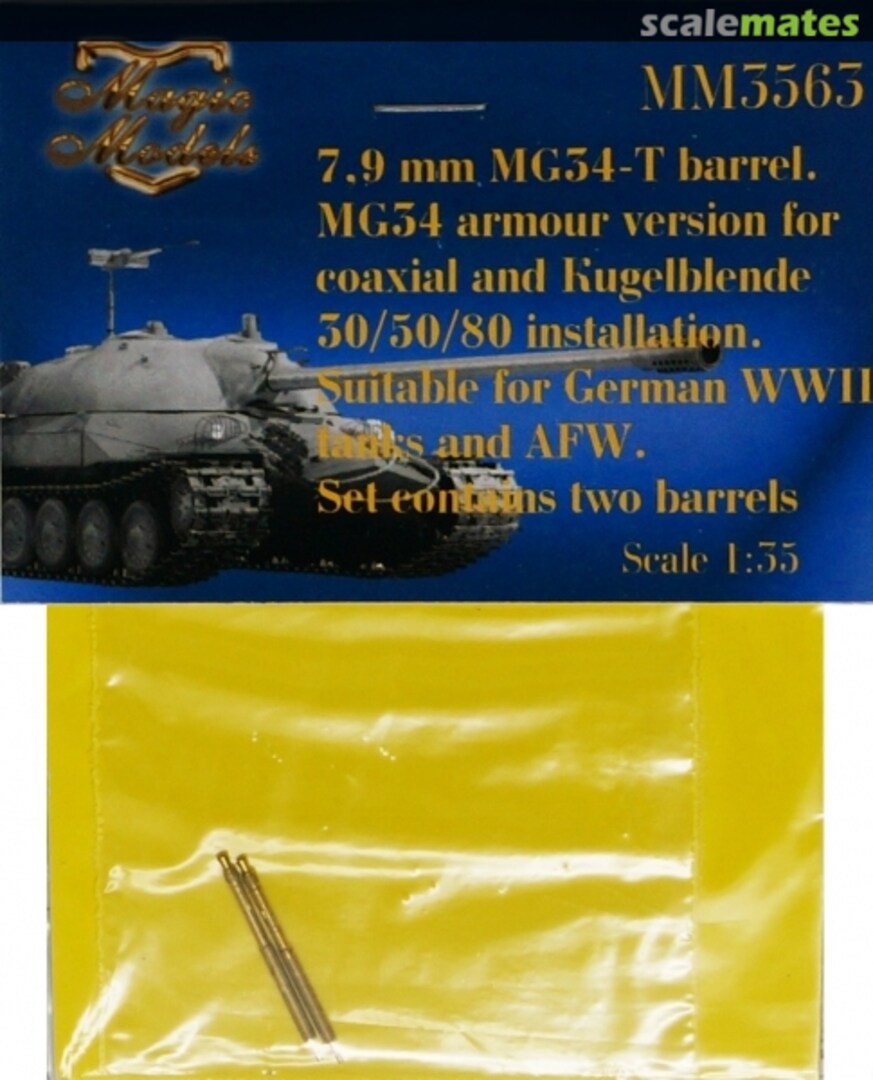 Boxart 7.9 mm MG34-T Barrel (2 Pcs.) MM3563 Magic Models