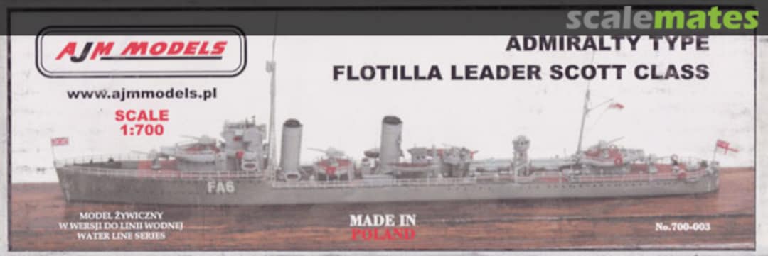 Boxart Flotilla Leader Scott Class 700-003 AJM Models