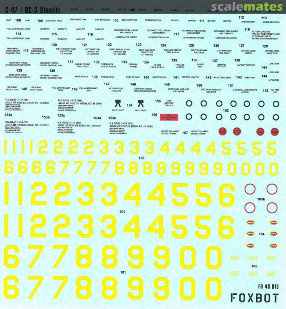 Boxart C-47 / DC-3 Stencils 48-013 Foxbot Boxart C-47 / DC-3 Stencils 48-013 Foxbot