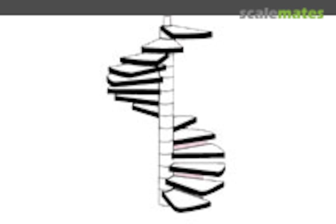 Boxart Custom Spiral Staircase (3.2 x 25.0 x 50 mm) 90947 Plastruct Boxart Custom Spiral Staircase (3.2 x 25.0 x 50 mm) 90947 Plastruct