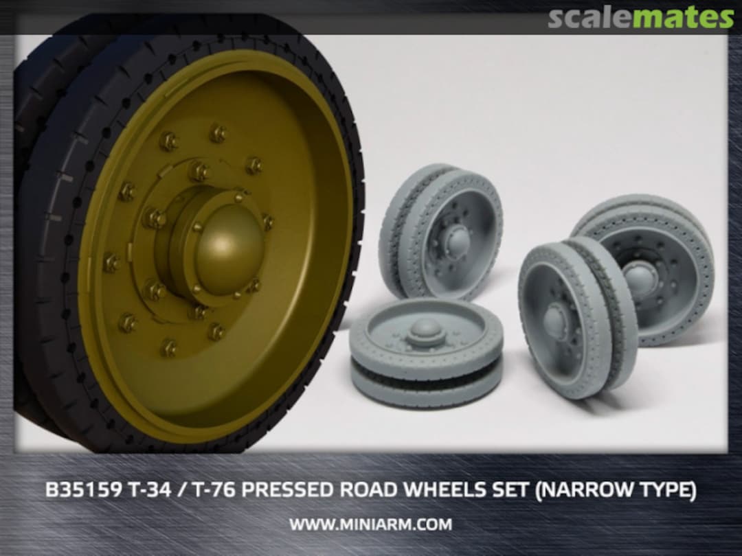 Boxart T-34/76 Pressed road wheels set B35159 Miniarm Boxart T-34/76 Pressed road wheels set B35159 Miniarm