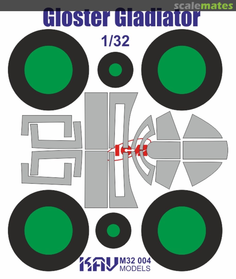 Boxart Paint mask for Gloster Gladiator (ICM) KAV M32 004 KAV models