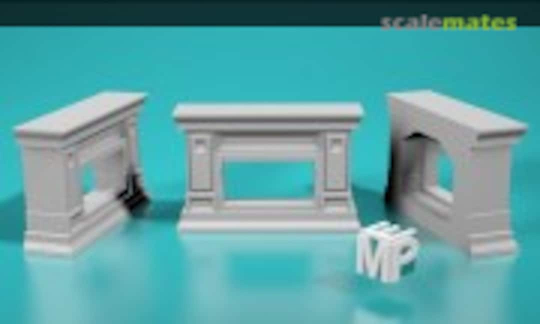 1:48 Neoclassical fireplace casing - type 1 - medium (EMP3d 48151017) 48151017