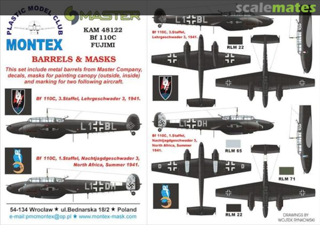 Boxart Messerschmitt Bf 110C KAM48122 Montex Boxart Messerschmitt Bf 110C KAM48122 Montex