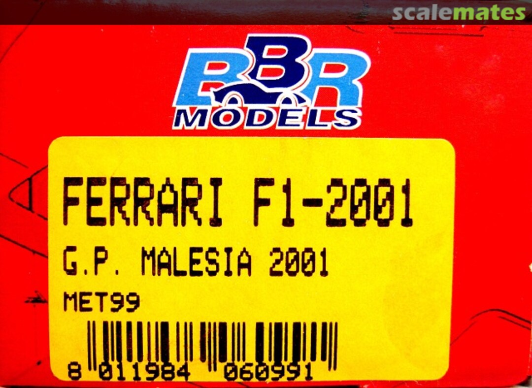 Boxart Ferrari F2001 F1 MET99 BBR