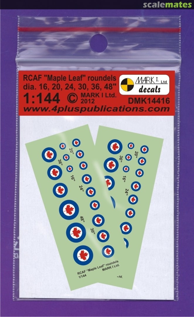 Boxart RCAF Maple Leaf roundels (CAF) DMK14416 Mark I Models